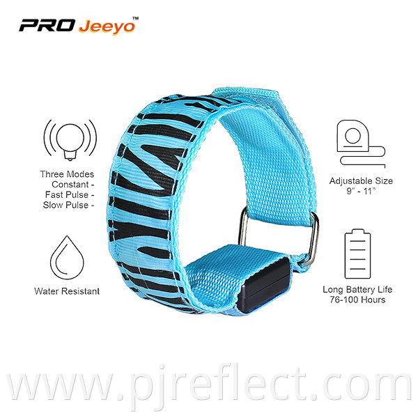 Led Light Blue Webbing Armband Wb Mbw004